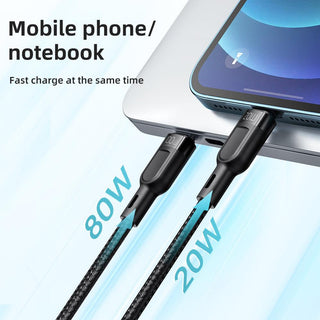 Mcdodo 2 in 1 USB C to USB C & Lightning Cable 100W 5A. 1.2m - product details phone laptop at the same time - b.savvi