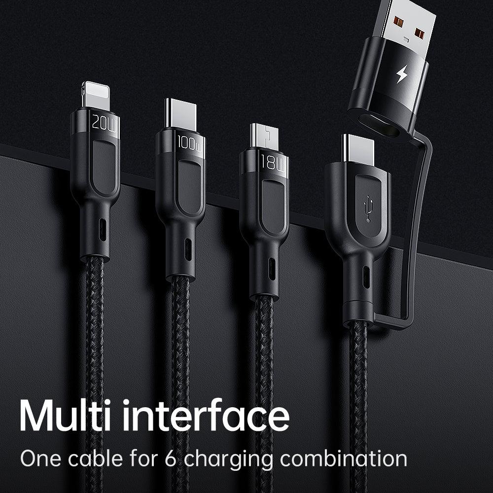 3-in-1 USB-C to Lightning / USB-C / Micro USB Multi Charging Cable in