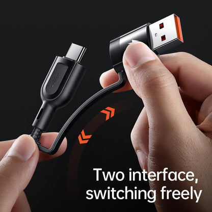 Mcdodo 3 in 2 USB to Lightning USB C Micro USB Cable PD 100W 6A. 1.2m - product details two interface - b.savvi