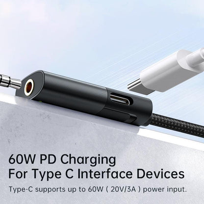 Mcdodo 90 Degree Audio Adapter USB C to 3.5mm DAC Earphone Mic 60W PD - product details 60w charging - b.savvi