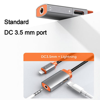 Mcdodo Audio Adapter Lightning to 3.5mm Splitter DAC Earphone Music 2.4A - product details standar dc 3.5mm port - b.savvi
