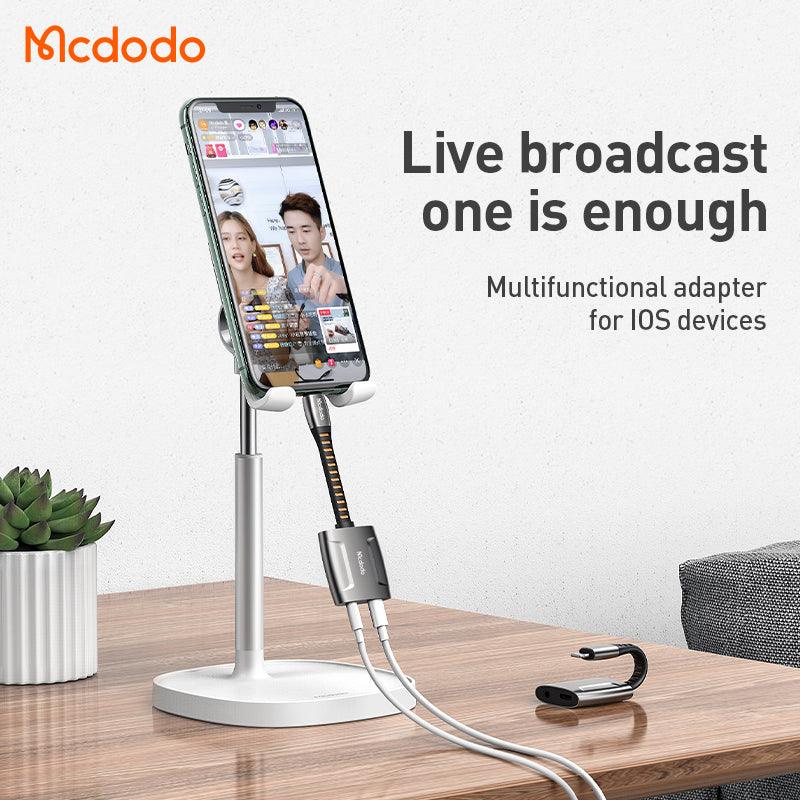 Mcdodo Audio Adapter Lightning to 3.5mm Splitter Earphone Music Calls Charging - product details multifunctional adapter - b.savvi