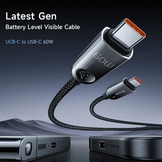 Mcdodo LED Battery Level Display USB C Fast Charger Cable 60W 3A - product details - b.savvi