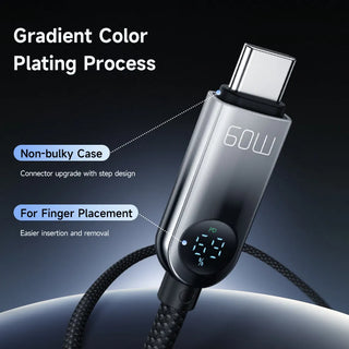 Mcdodo LED Battery Level Display USB C Fast Charger Cable 60W 3A - product details - b.savvi