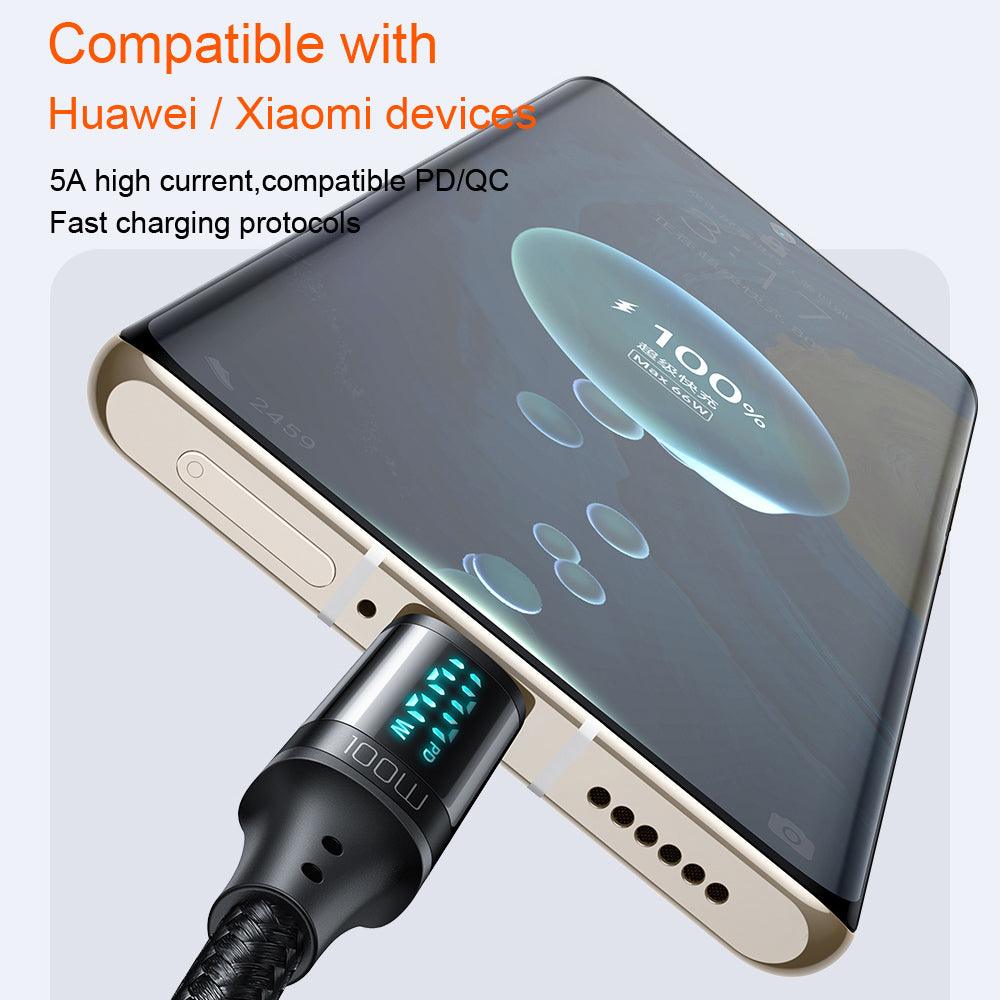 Mcdodo LED Display USB C to USB C 100W 5A PD Cable - product details compatible huawei xiaomi - b.savvi