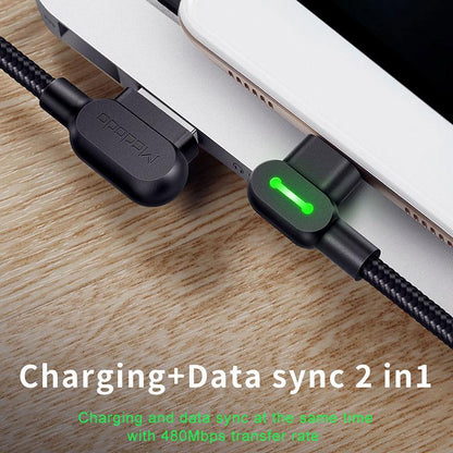 Mcdodo Right Angle Micro USB Cable 2A - product details charging data sync - b.savvi