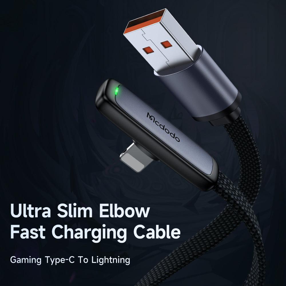 Mcdodo Slim 90 Degree Lightning Flat Cable 3A (1.2m) - product details ultra slim elbow cable - b.savvi
