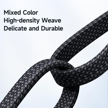 Mcdodo Slim 90 Degree USB C Flat Cable 100W 6A (1.2m) - product details mixed colour high density weave - b.savvi