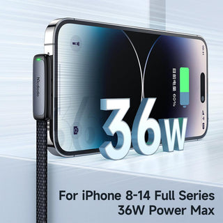 Mcdodo Slim 90 Degree USB C to Lightning Flat Cable 36W - product details iphone 36w power - b.savvi