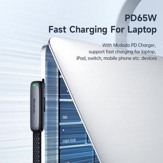 Mcdodo USB C to USB C 90 Degree Slim Flat Cable 65W 3.25A (1.2m) - product details pd65w fast charge laptop - b.savvi