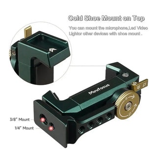 MINIFOCUS 2062M Metal Phone Holder Clamp with Cold Shoe Arca 360° Rotatable Tripod Mount - product details - b.savvi