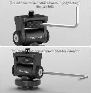 MINIFOCUS Camera Monitor Mount with Cold Shoe, 1/4" Screw 160 Degree Tilt Adjustment - product details - b.savvi