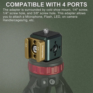 MINIFOCUS Multi-Hole Screws Adapter with Cold Shoe Mounts 1/4'' & 3/8'' Thread - product details - b.savvi