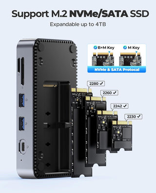 ORICO 10-in-1 USB C Hub with 10Gbps M.2 NVMe SSD Enclosure, Built-In Cooling Fan - product details support nvme sata ssd - b.savvi