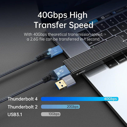 ORICO USB4 2-In-1 Cable 40Gbps PD 100W Fast Charge 8K 60Hz - product details high transfer speed - b.savvi