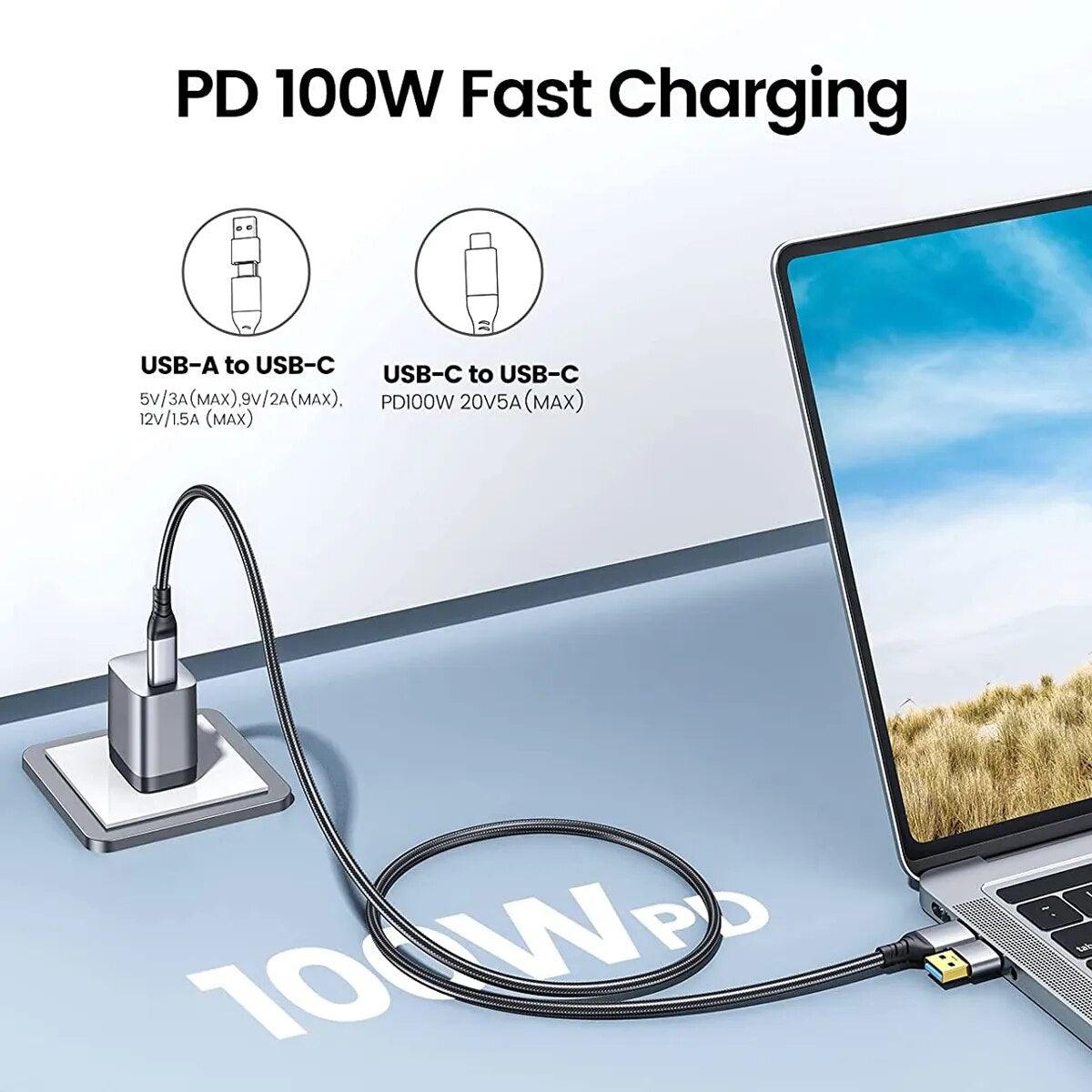 ORICO USB4 2-In-1 Cable 40Gbps PD 100W Fast Charge 8K 60Hz - product details pd100w fast charging - b.savvi