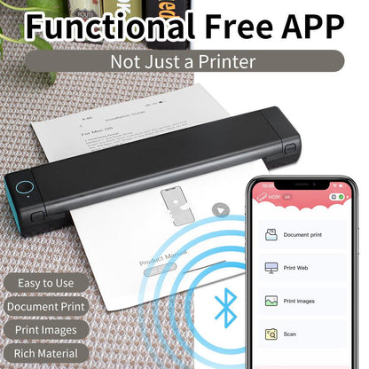 Phomemo M08F A4 Wireless Portable Thermal Printer - product details functional app - b.savvi