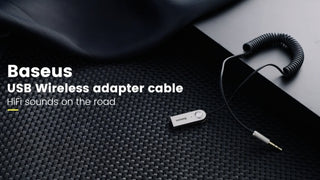 Baseus Car Bluetooth 5.0 Receiver USB Aux Adapter with 3.5mm Built-in Mic - product video overview - b.savvi