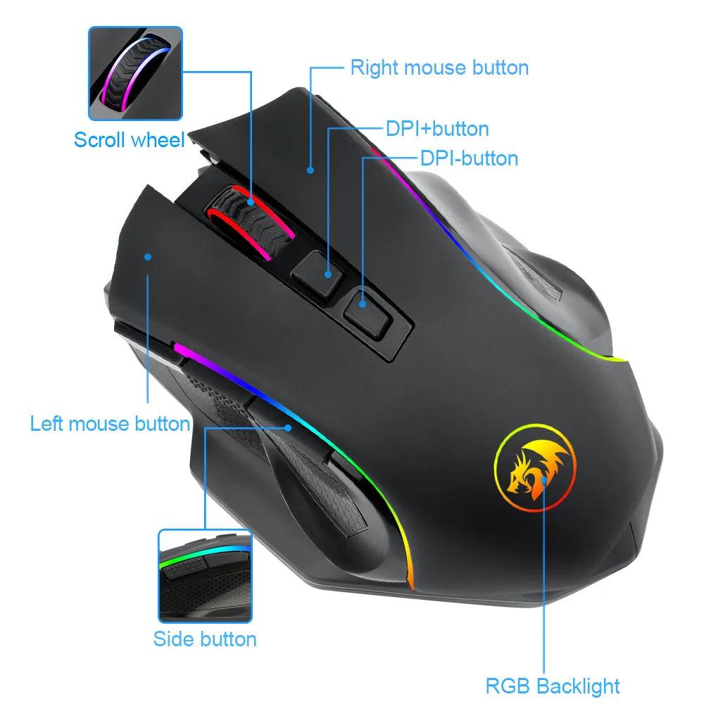 Redragon Griffin M602-KS RGB Wireless Gaming Mouse - product details buttons - b.savvi