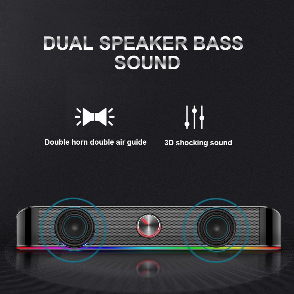 Redragon GS560 Adiemus RGB Gaming Soundbar - product details dual speaker bass sound - b.savvi
