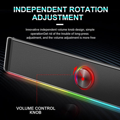 Redragon GS560 Adiemus RGB Gaming Soundbar - product details volume control knob - b.savvi