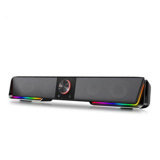 Redragon GS570 Darknets RGB Gaming Soundbar Bluetooth - product main black front angled view - b.savvi