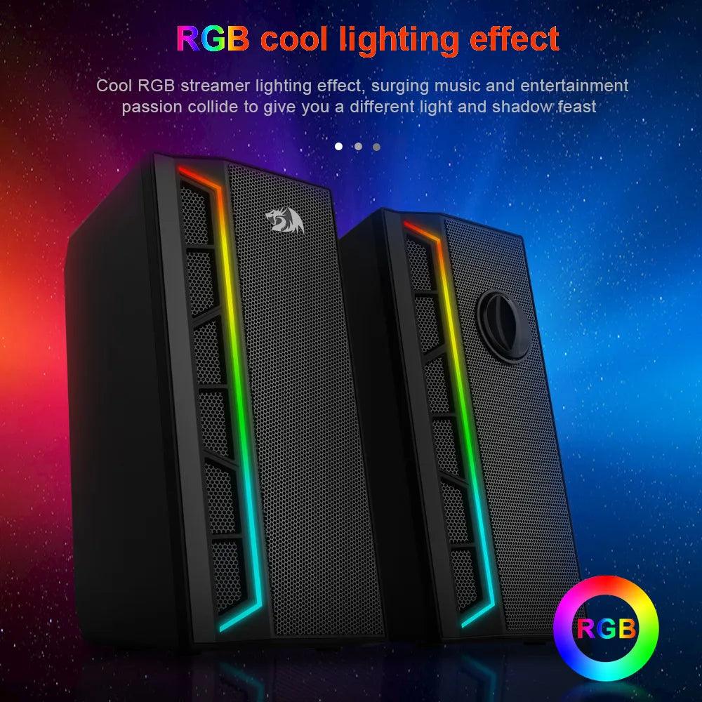 Redragon GS580 Calliope RGB Desktop Stereo Speakers - product details rgb lighting effect - b.savvi