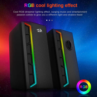 Redragon GS580 Calliope RGB Desktop Stereo Speakers - product details rgb lighting effect - b.savvi