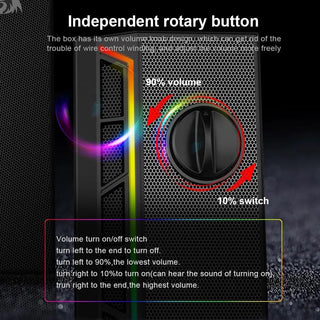 Redragon GS580 Calliope RGB Desktop Stereo Speakers - product details volume knob - b.savvi