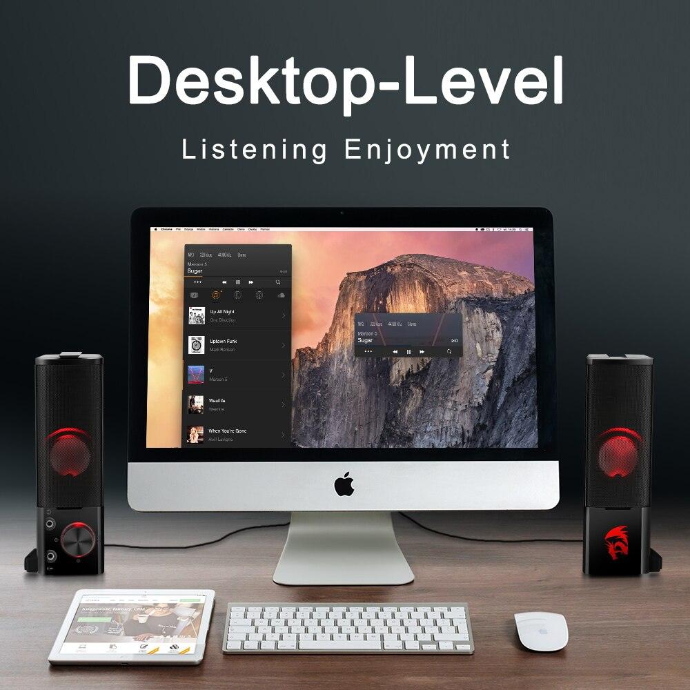 Redragon Orpheus GS550 Desktop Stereo Speakers / Soundbar - product details desktop level listening - b.savvi