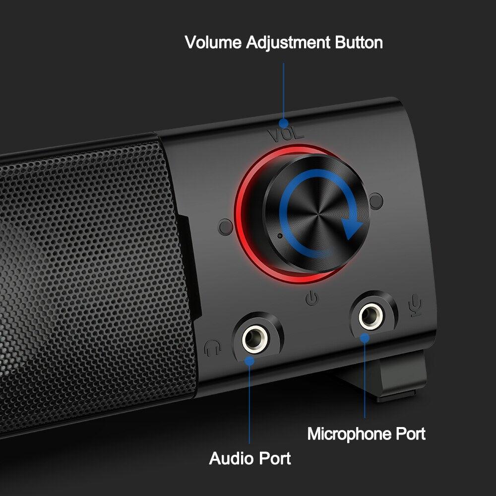 Redragon Orpheus GS550 Desktop Stereo Speakers / Soundbar - product details volume adjustment - b.savvi