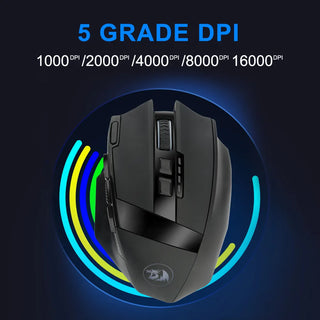 Redragon Sniper Pro M801P RGB Wireless Gaming Mouse - product details 5 grade dpi - b.savvi