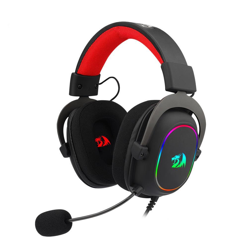 Redragon ZEUS X H510 RGB Wired Gaming Headset - 7.1 Surround Sound - product main black front angled view - b.savvi