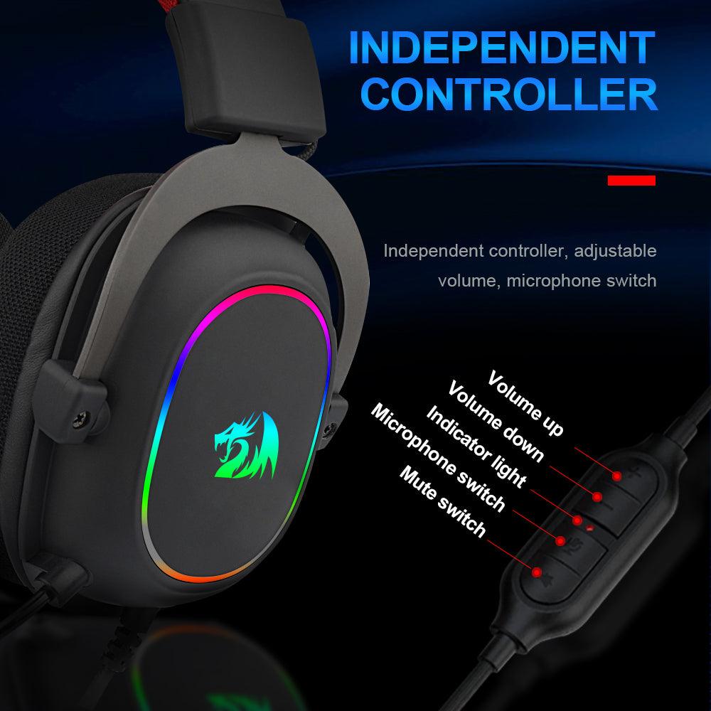 Redragon ZEUS X H510 RGB Wired Gaming Headset - 7.1 Surround Sound - product details independent controller - b.savvi