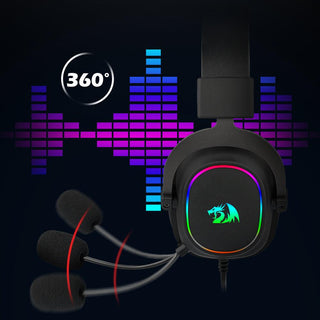 Redragon ZEUS X H510 RGB Wired Gaming Headset - 7.1 Surround Sound - product details360 mic rotate - b.savvi