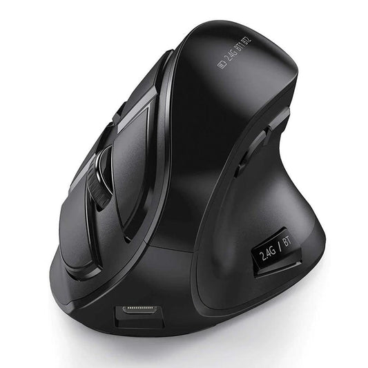 Seenda Ergonomic Mouse Wireless, Vertical Mouse Multi-Purpose - product main black front angled view - b.savvi