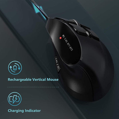 Seenda Ergonomic Mouse Wireless, Vertical Mouse Multi-Purpose - product details recharge - b.savvi