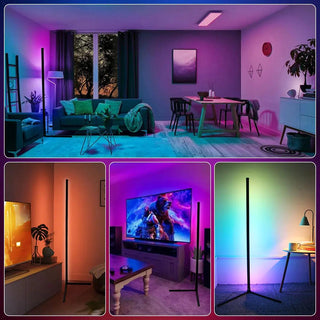 Smart LED RGB Corner Floor Lamp 160cm WiFi App Tuya Compatible - product details room lighting - b.savvi