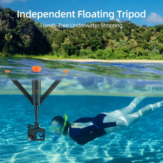 TELESIN 4-in-1 Waterproof Selfie Stick, Floating Hand Grip & Tripod for GoPro, Insta360, DJI OSMO - product details - b.savvi