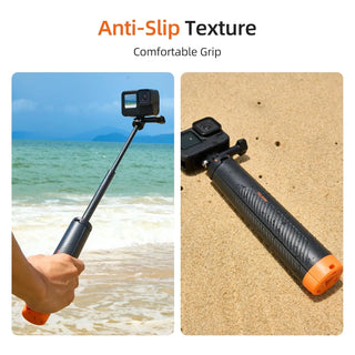 TELESIN 4-in-1 Waterproof Selfie Stick, Floating Hand Grip & Tripod for GoPro, Insta360, DJI OSMO - product details - b.savvi
