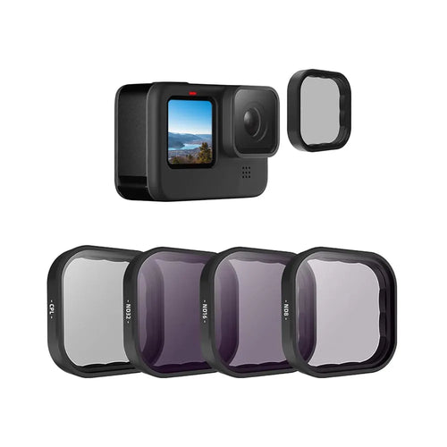 TELESIN 4-Pack CPL ND8 ND16 ND32 Camera Lens Filter Set Aluminium Frame for GoPro Hero 12 - product details - b.savvi