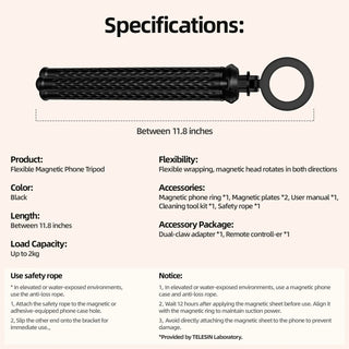 TELESIN Magnetic Flexible Octopus Tripod Phone Mount Compatible with MagSafe - product details - b.savvi