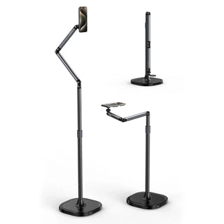 three adjustable stand holders on a white background