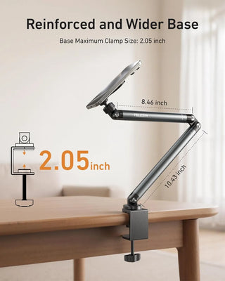 TELESIN Magnetic Phone Holder Clamp for Desk & Bed, 360° Adjustable Rotation Arm - product details - b.savvi