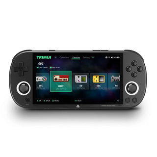 Trimui Smart Pro Retro Handheld Game Console 4.96-inch IPS Screen - product main black front view - b.savvi