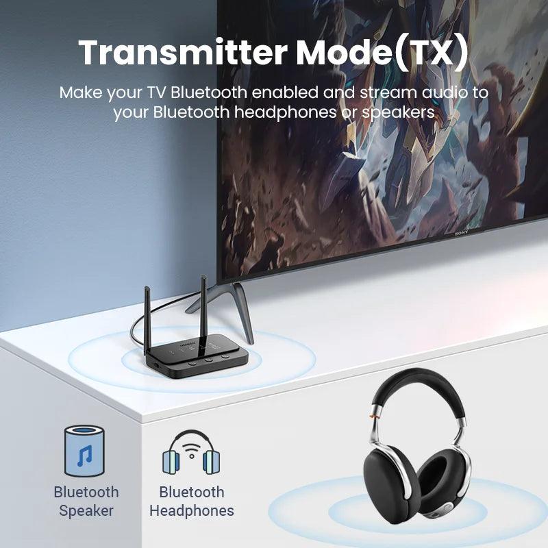 Ugreen 100m Long Range Bluetooth 5.0 Transmitter Receiver Adapter AptX LL Audio - product details tx mode - b.savvi