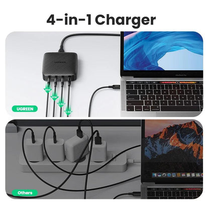Ugreen 100W USB C Desktop Fast Charger 4-Port GaN Power Adapter - product details 4 in 1 - b.savvi