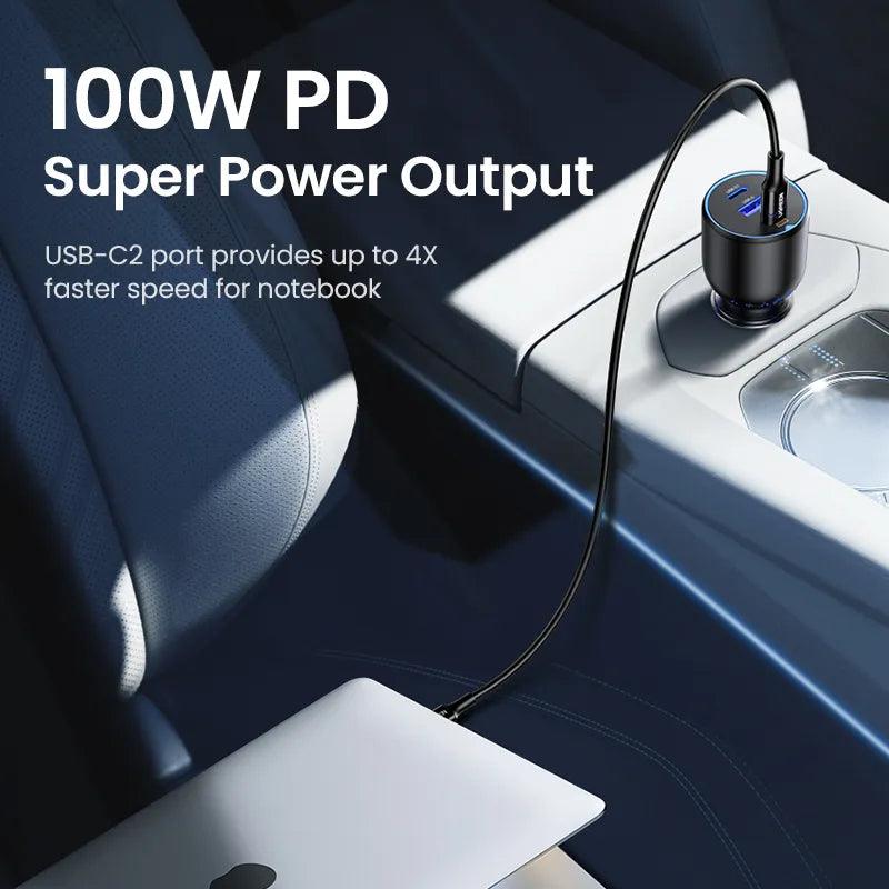 Ugreen 130W Car Charger USB C 3 Port PD3.0 QC4.0 Fast Charging - product details super power output - b.savvi