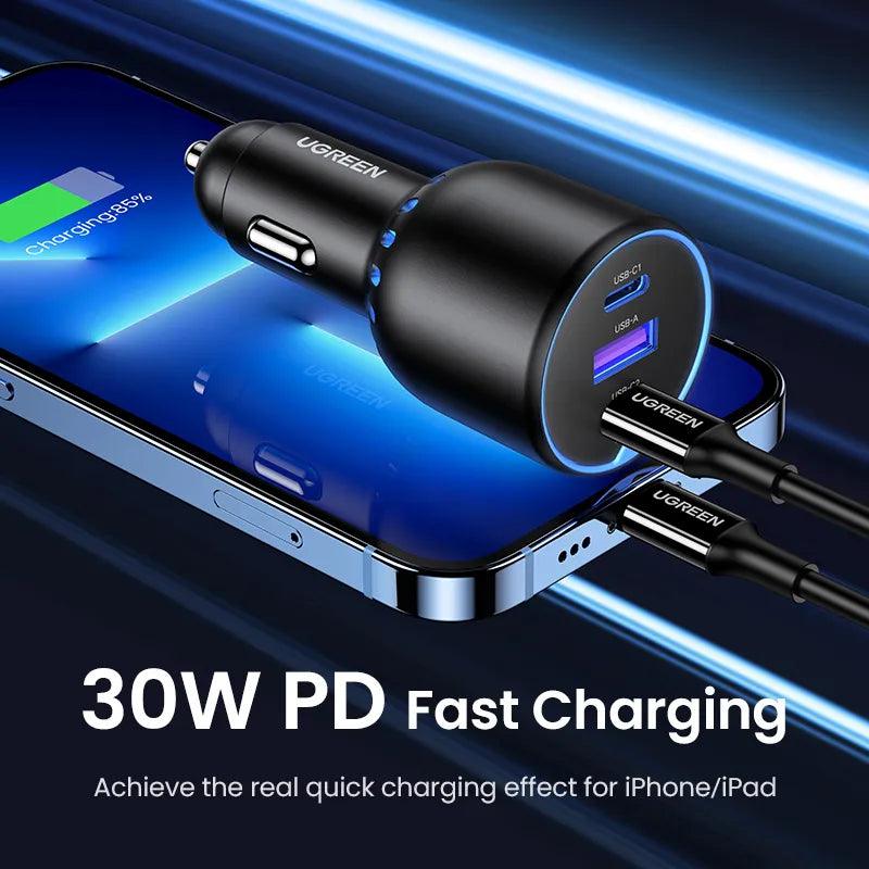Ugreen 130W Car Charger USB C 3 Port PD3.0 QC4.0 Fast Charging - product details 20w pd for iphone - b.savvi