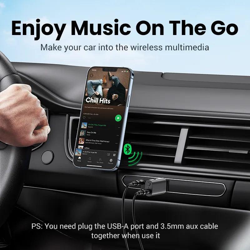 Ugreen 2-in-1 Bluetooth 5.1 Aux Adapter Wireless Car Transmitter Receiver USB to 3.5mm - product details enjoy music on the go - b.savvi